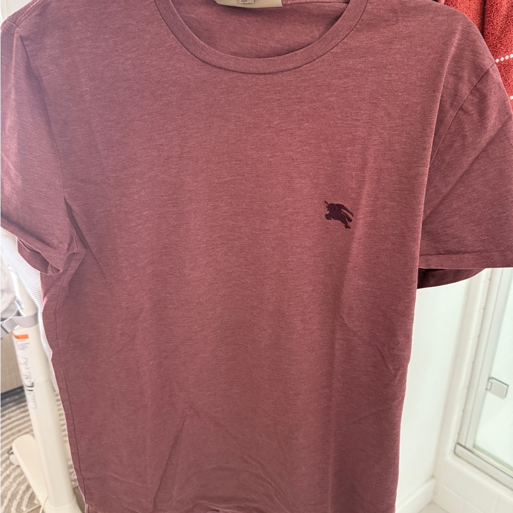 Burberry Burgundy Short Sleeve Tee